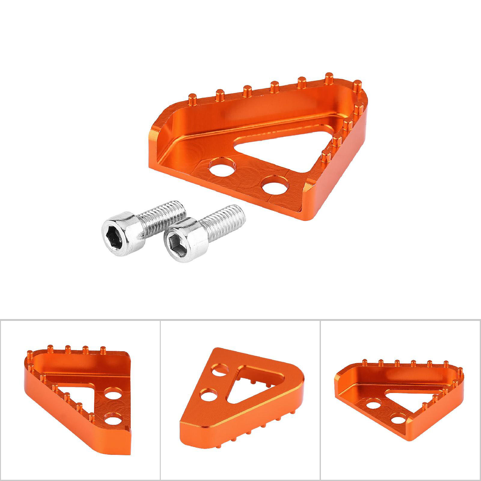 Cnc-gefrästes Motorrad-hinterradbremspedal, Orangefarbene Aluminium-fußraste Für Rc125/200/390 Und 690/990, Verstärkte Endkappe, Motorradzubehör