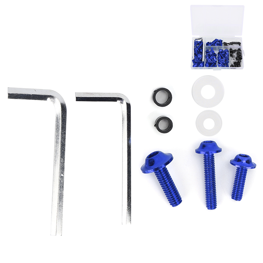 158-teiliges Universal-verkleidungsschrauben-dichtungsschlüssel-set Motorradzubehör Blau