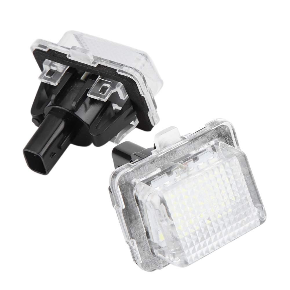 2 Hochwertige Abs-led-kennzeichenleuchten Für Mercedes-benz, Weißes Licht, 2er-set