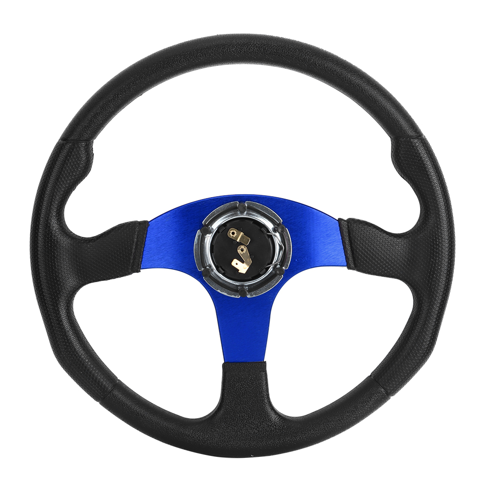 350 Mm/14 Zoll Rennwagen-sportlenkrad, Tiefes Lenkradbett, 6-loch-befestigung, Universell, Modifiziertes Zubehör, Blau