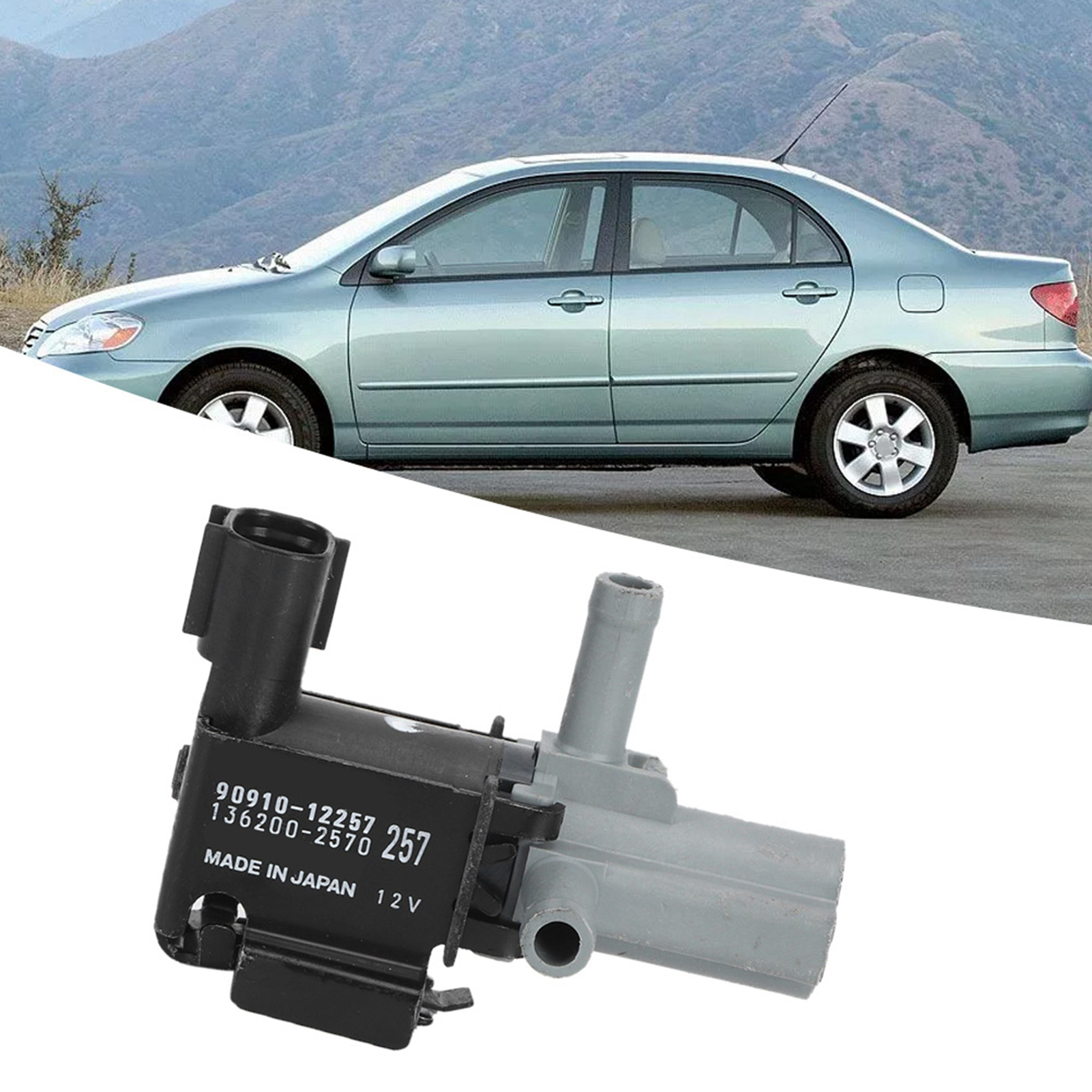 Vakuum-magnetventil Für Toyota Corolla, Ersatzteil 90910-12257, Saugmagnetschalter, Luftregelventil, Kompatibel Mit Benzinfahrzeugen.