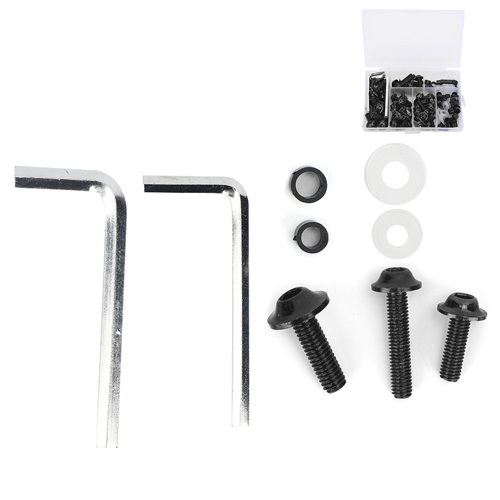 158-teiliges Universal-verkleidungsschrauben-dichtungsschlüssel-set Motorradzubehör Schwarz
