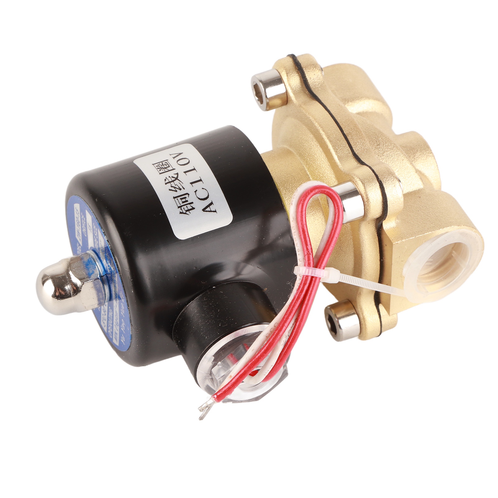 Magnetventil Aus Messing, 110 V Ac, 1/2 Zoll Npt, Normalerweise Geschlossen, Für Wasser, Luft, Gas Und Diesel