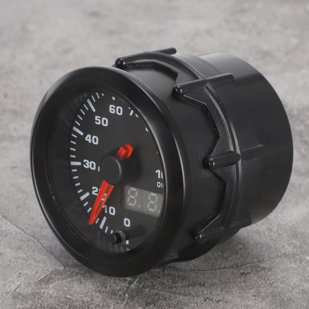 2 Zoll (52 Mm) Kfz-öldruckanzeige Mit Zeiger, 7-farbiger Digitaler Led-anzeige Und Sensor