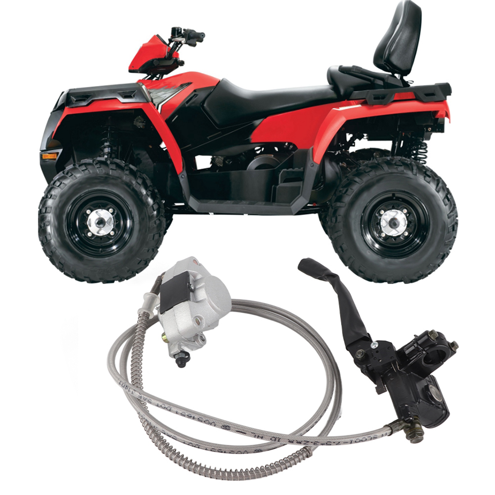 Hinterrad-hydraulikscheibenbremssattel Mit Bremsbelägen Für 150ccm Und 250ccm Quads, Atvs, Komplettes Bremssystem