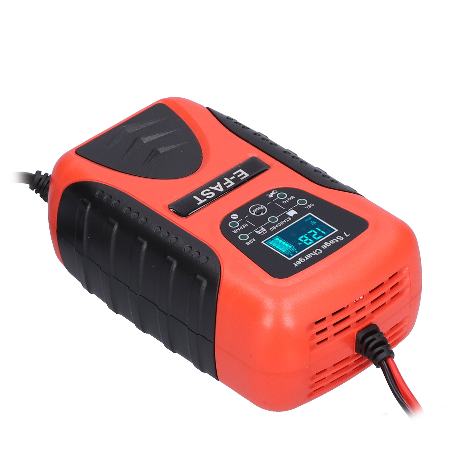 12v 7a 7-stufiges Automatisches Batterieladegerät Für Rasenmäher, Motorrad, Suv, Boot – Eu-stecker 100-240v, Wartung Und Service.