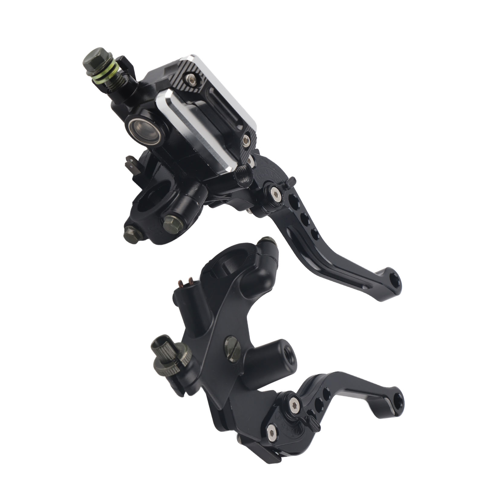 Universeller Motorrad-hauptbremszylinderhebel, Paar 22 Mm (7/8"), Brems- Und Kupplungsflüssigkeitsbehälter, Kompatibel Mit Den Meisten Motorrädern, 2-teiliges Set, Robustes Aluminium.