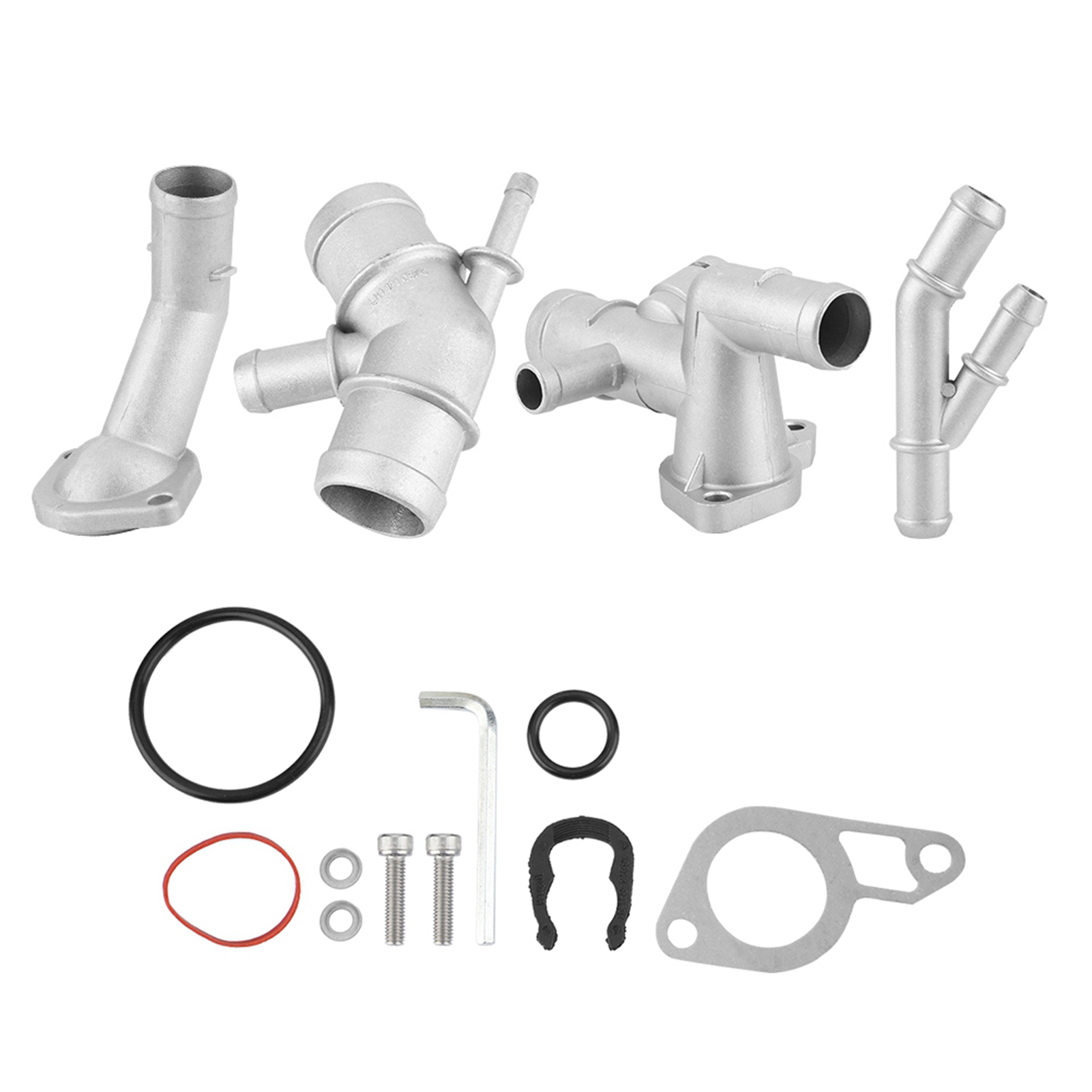 Cnc-gefrästes Thermostatgehäuse Aus Aluminiumguss Mit Wasserrohr Für 1.8t Mk4-motor, Motorersatzteil, Kompatibles Kühlsystem, Robust Und Langlebig