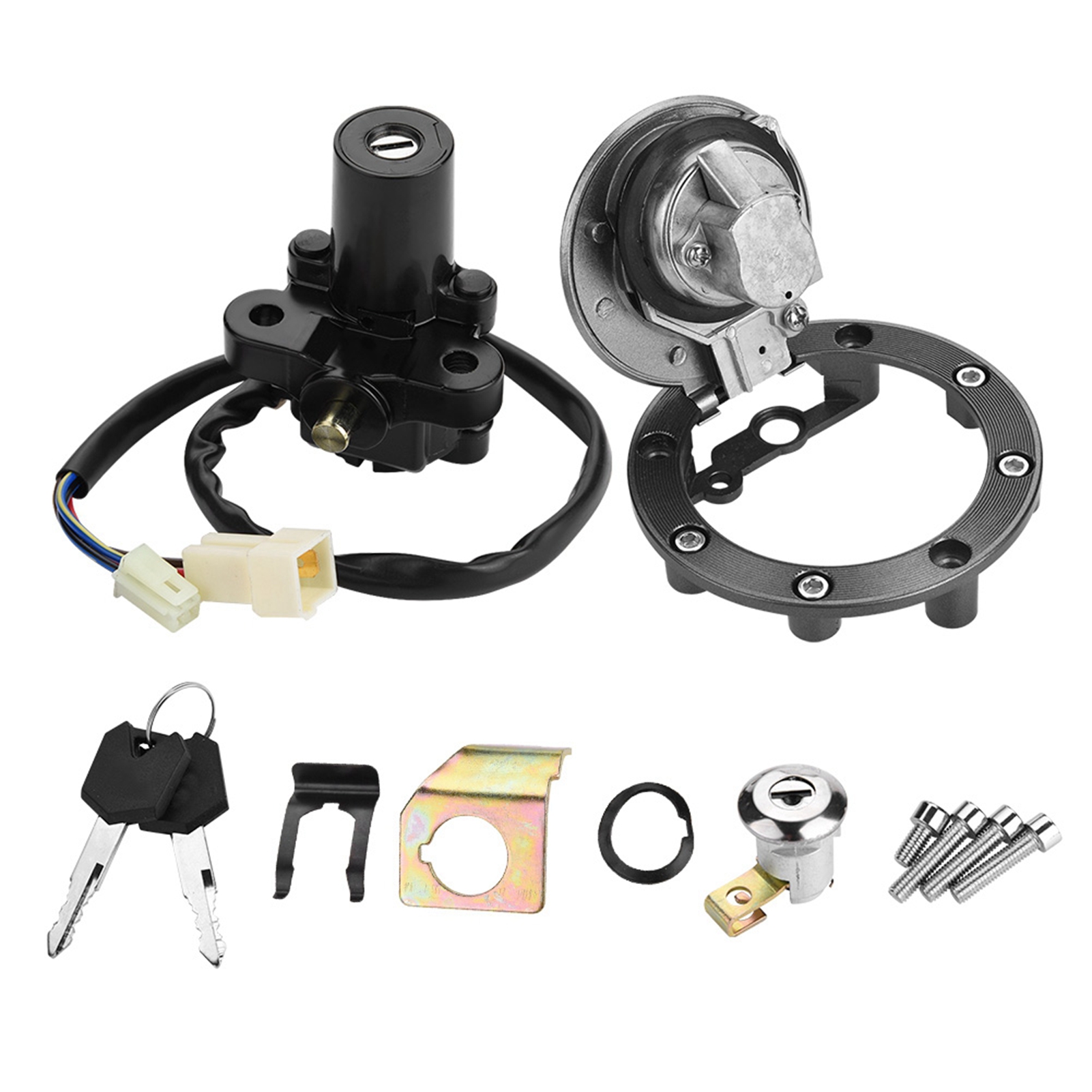 Motorrad-zündschlüssel, Tankdeckel Und Sitzbankschloss Mit Schlüsseln Für Yamaha Yzf R1, R6, R6s, Fz6, Fjr1300