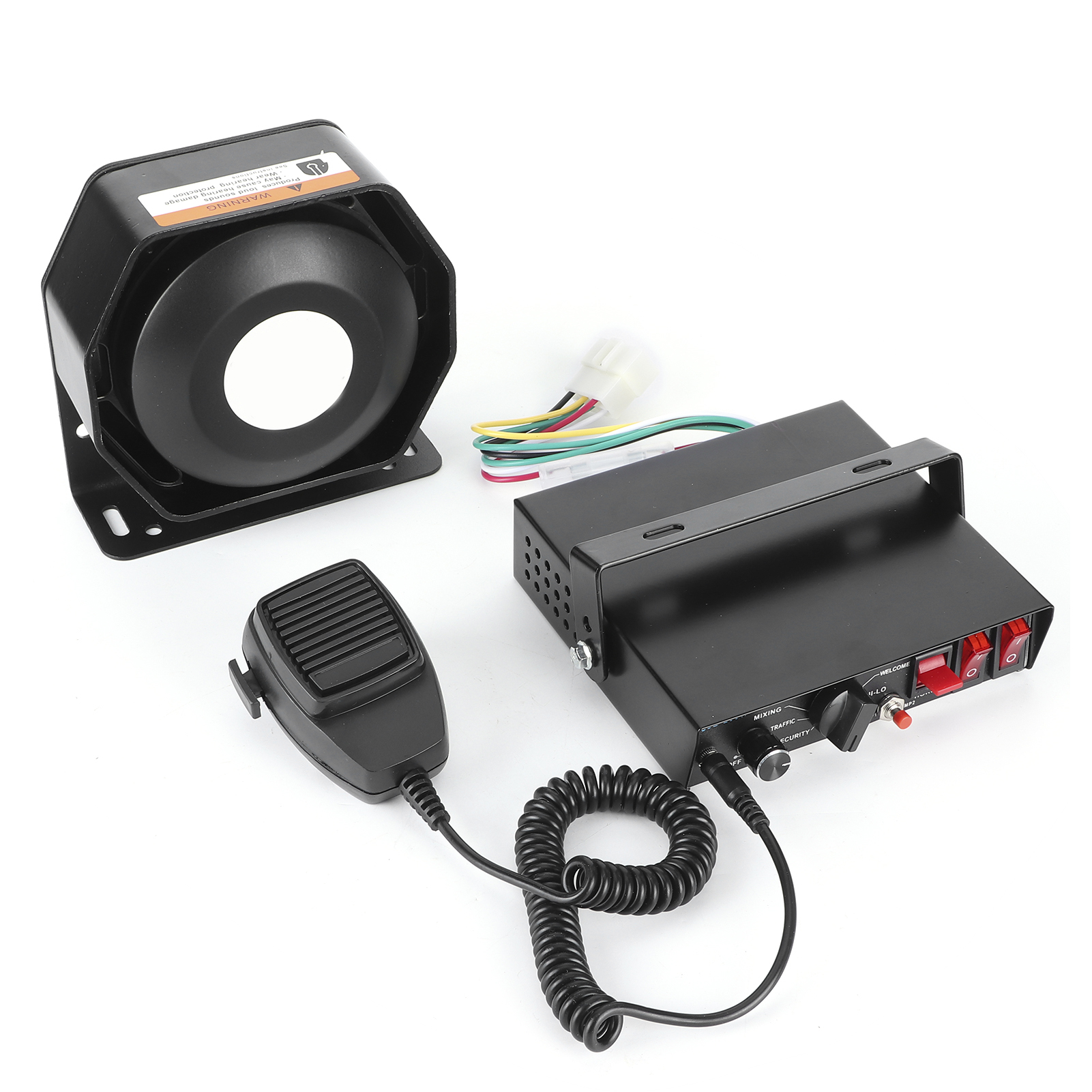 200w Dc 12v Sirenen-set Mit Lautsprecher, 8 Tönen, 130db Lauter Klang, 2 Led-lampen, Universelle Schnittstelle Für Fahrzeuge