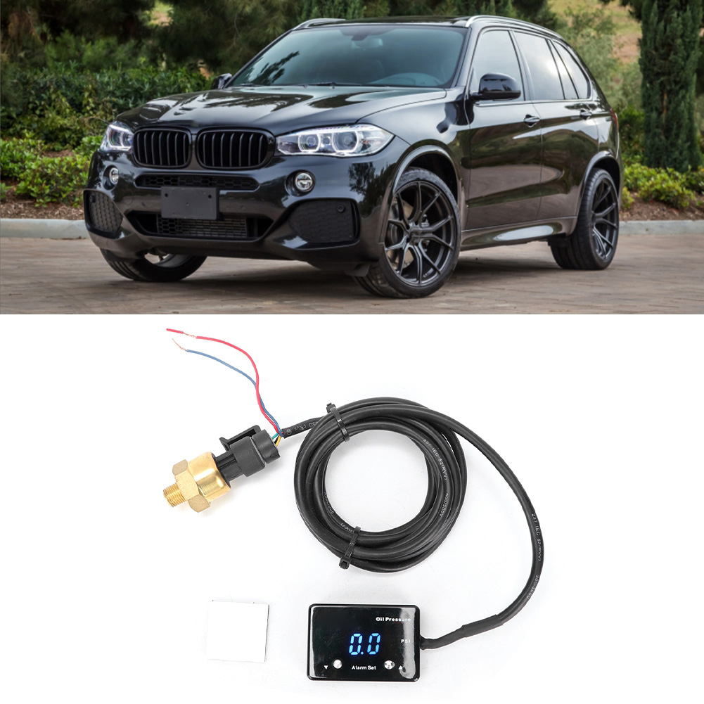 Digitales Öldruckmessgerät 0-120 Psi Mit Sensor, 1/8 Npt-systemtester, Blaues Digitales Messgerät Für Pkw