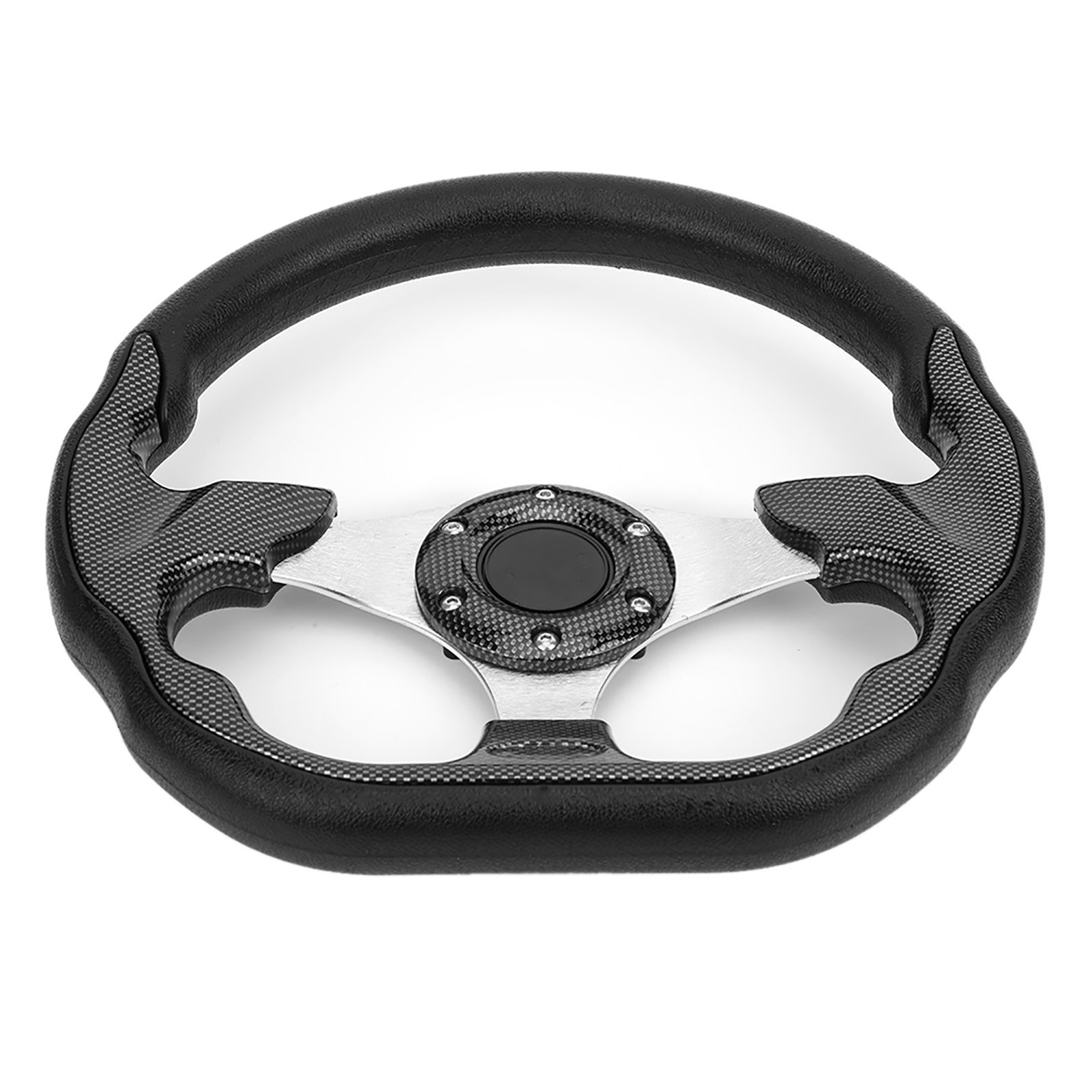 320 Mm Universal-autolenkrad Im Carbonfaser-look Für Rennsport Und Drift Mit Hupenknopf