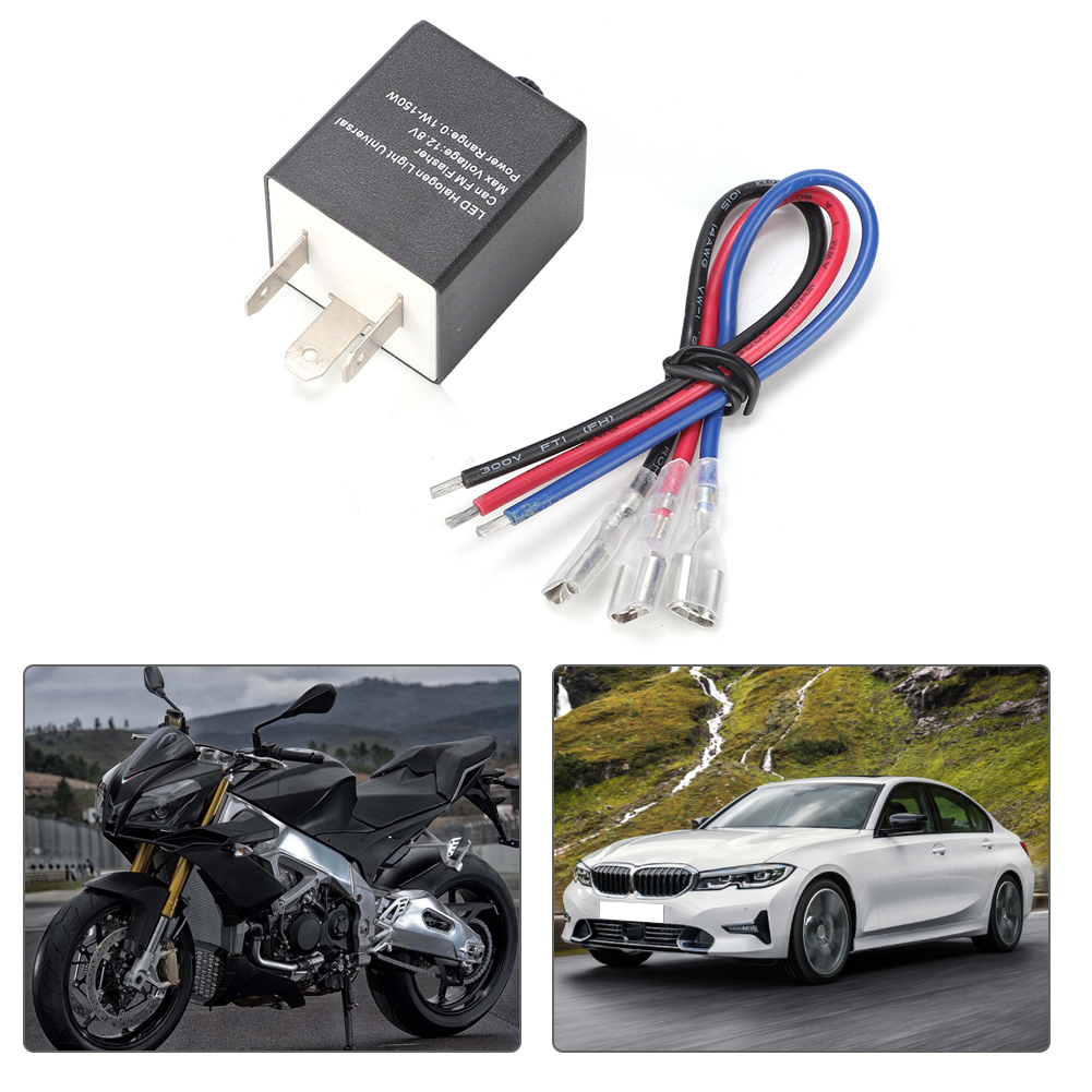 Universelles 12v Motorrad-led-blinkerrelais Mit Einstellbarer Blinkfunktion