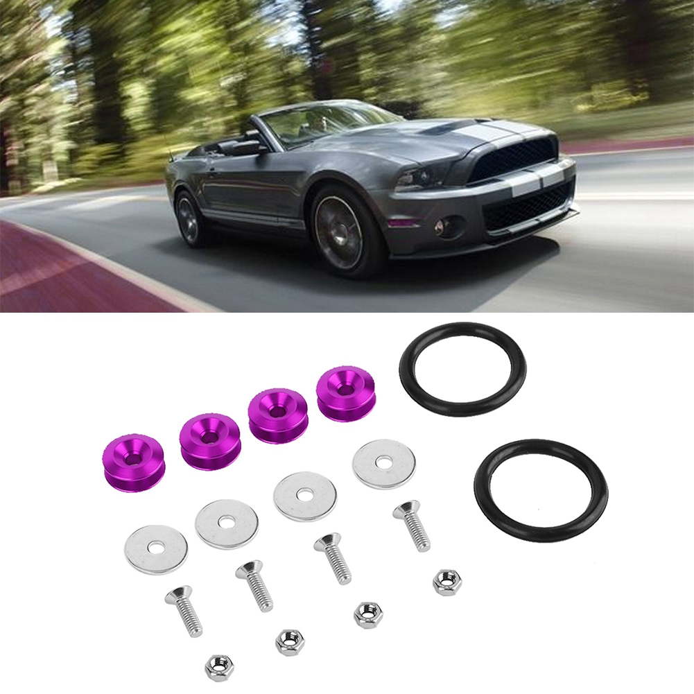 Aluminium-verkleidungs- Und Motorschrauben, Stoßstangenschraubensatz Für Autos, Violette Tönung, Kühlergrill- Und Radlaufzubehör, Hochbelastbare Befestigung, Ästhetisches Tuning