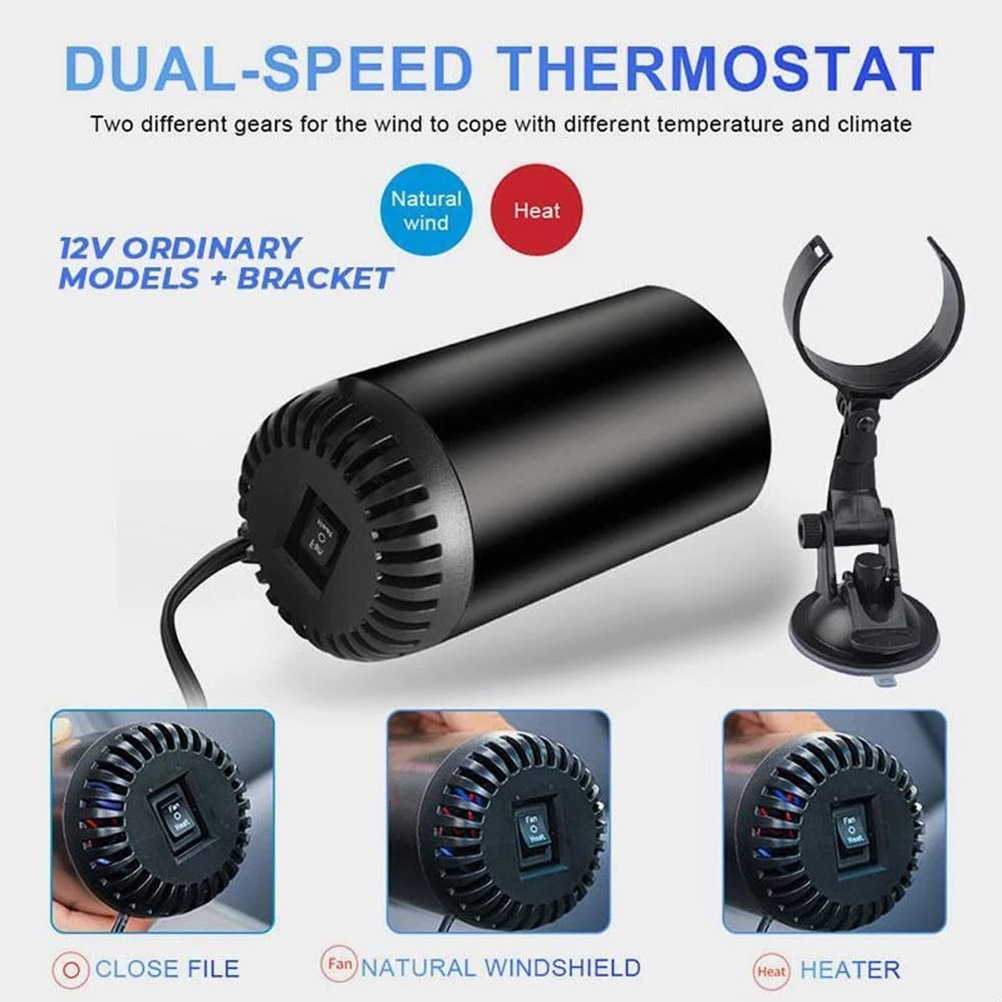 150w 12v Tragbare Autoheizung, Schneller Windschutzscheibenenteiser, Mini-heiz- Und Kühlventilator, Autofenster-entfeuchter, Kompaktgebläse Zum Enteisen Und Entfeuchten.