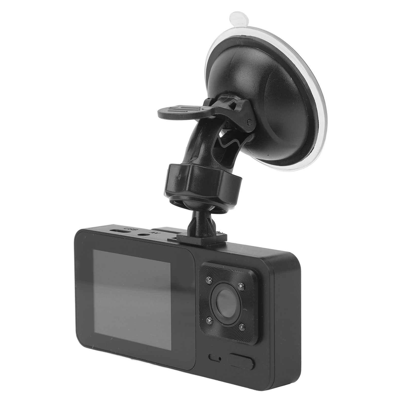 3-kanal-autokamera Mit Front-, Rück- Und Innenraumüberwachung, 1080p-auflösung, Bewegungserkennung, 170°-weitwinkel, Loop-aufnahme, G-sensor Und Parküberwachung (dvr)