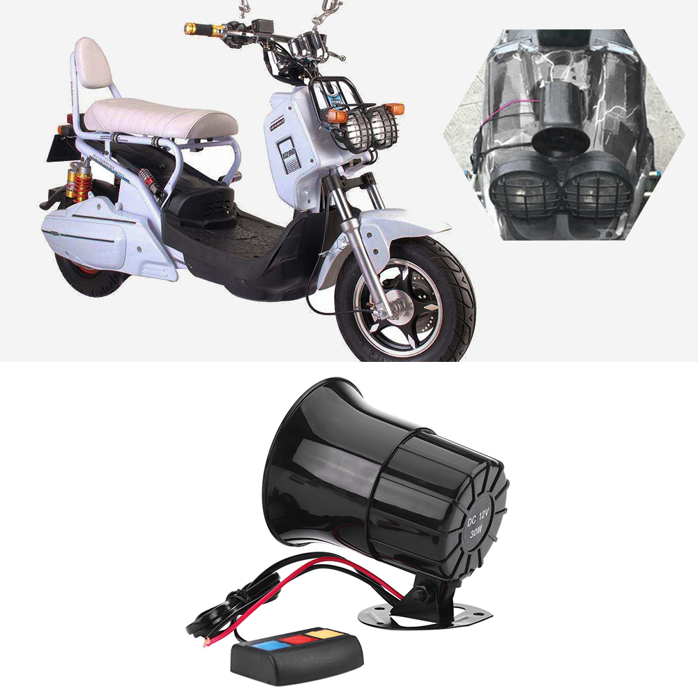 12v 30w Auto- Und Motorrad-alarmsirene, 3-ton-hupe, Leistungsstarker Lautsprecher