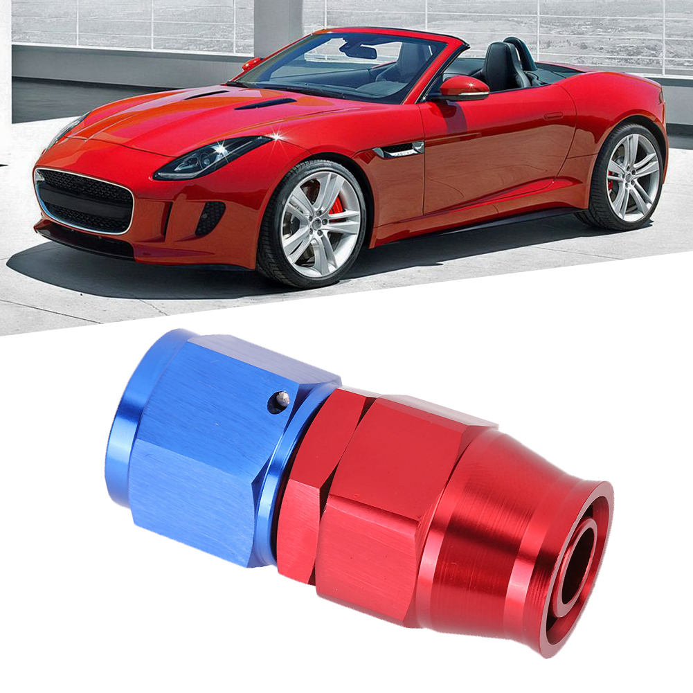 An10 Aluminiumlegierung Rot Blau Ölleitungs-endanschlussadapter Für Ptfe-kraftstoffschlauch 0°