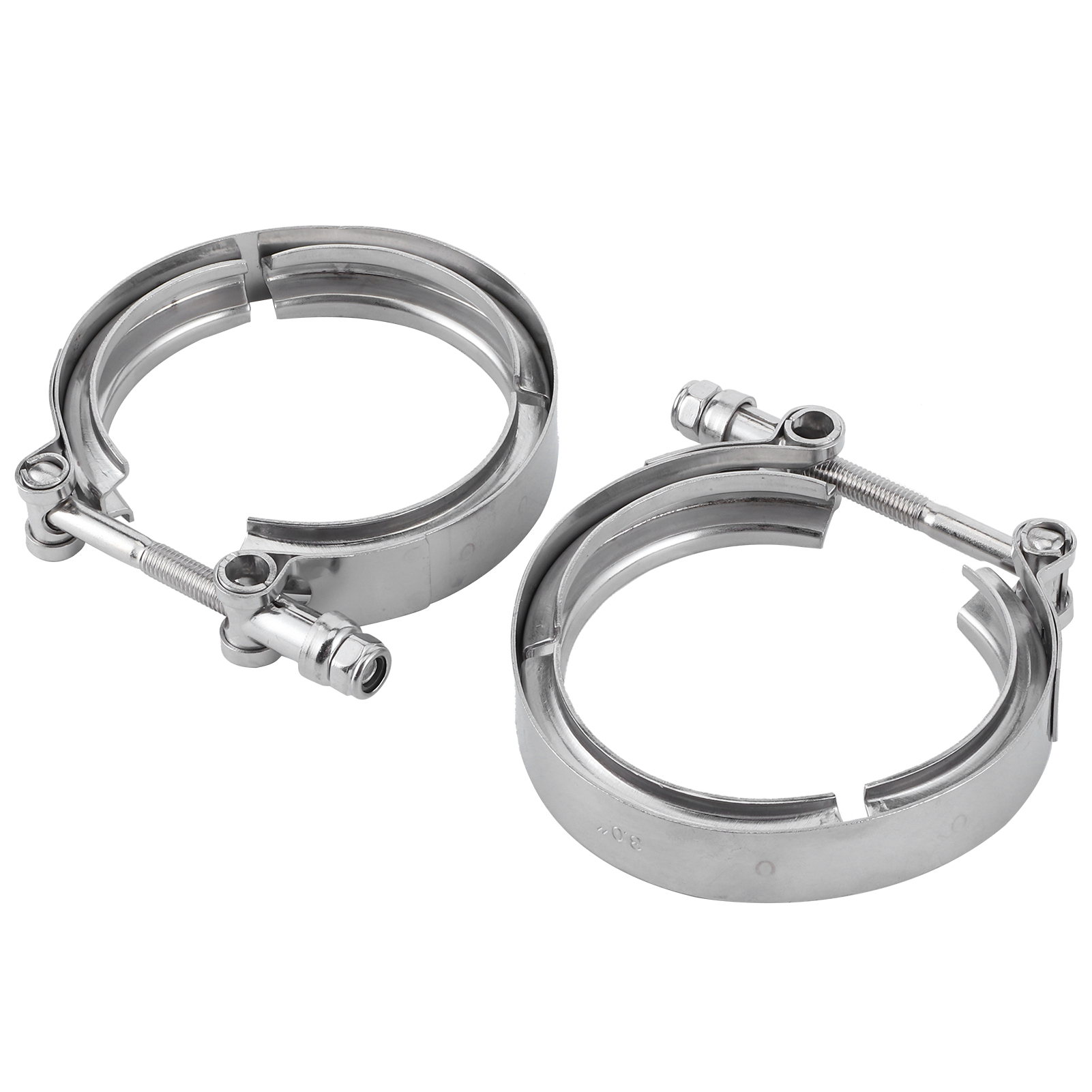 2 Stück 3-zoll-turbo-auspuffrohrschelle V-band-clip Edelstahl Autozubehör