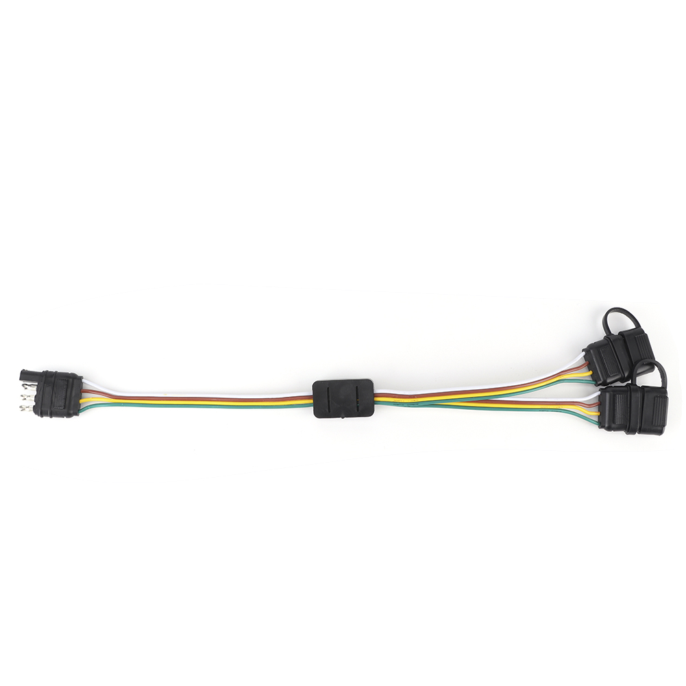 4-poliger Anhängerstecker Mit Zwei Geteilten Adapterbuchsen, Us-typ, Drahtverbinder-zubehör Für Wohnwagen Und Wohnmobile