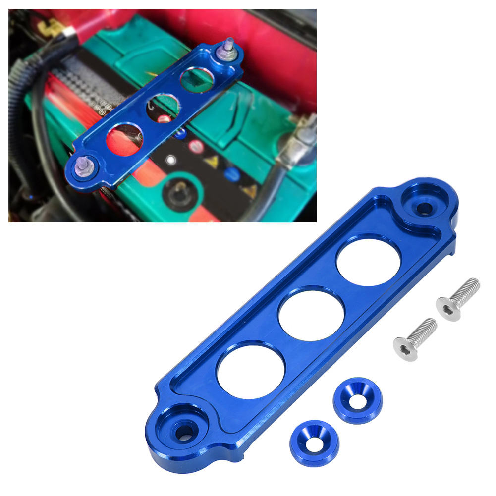 14 Cm Lange Batteriehalterung Aus Aluminiumlegierung, Universelle 3-loch-klemmhalterung, Blaue Farbe
