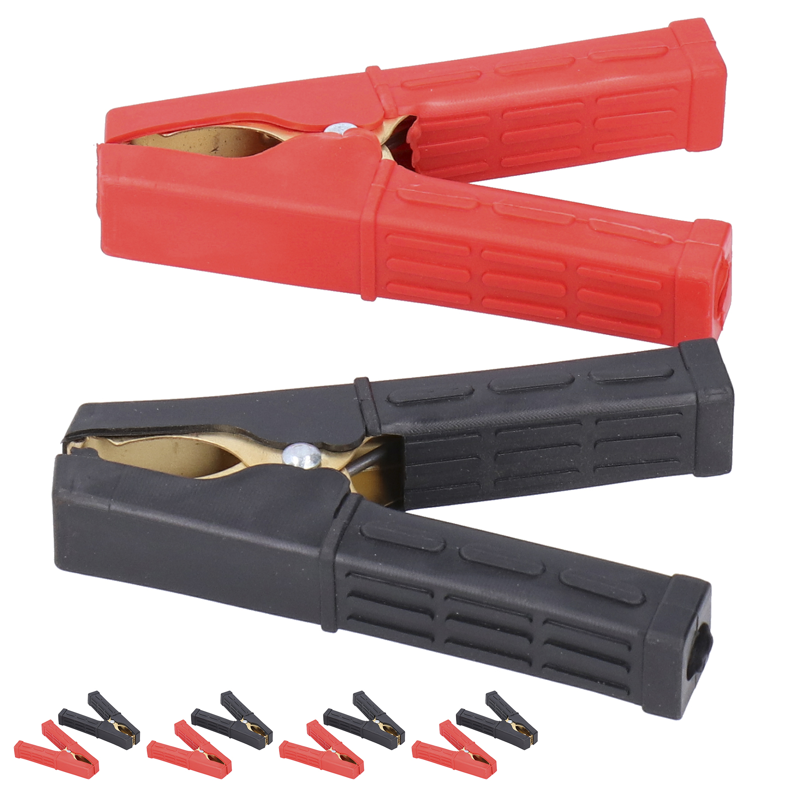 10 Stück Batteriekabelklemmen, 100 A Lade-krokodilklemmen, Reines Kupfer, Fahrzeugzubehör