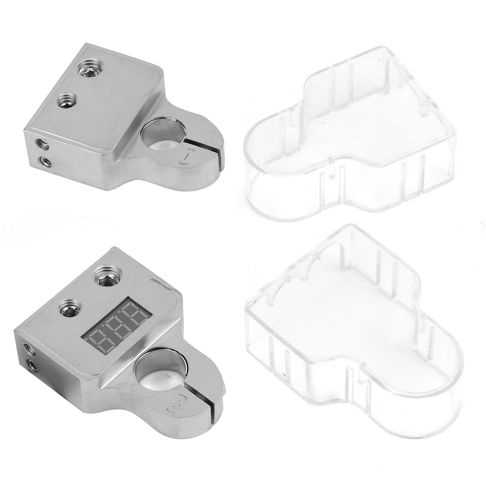 Zweiteiliger Autobatteriestecker Mit Echtzeit-voltmeterüberwachung, 0/4/8 Awg-kabel, Transparente Abdeckung