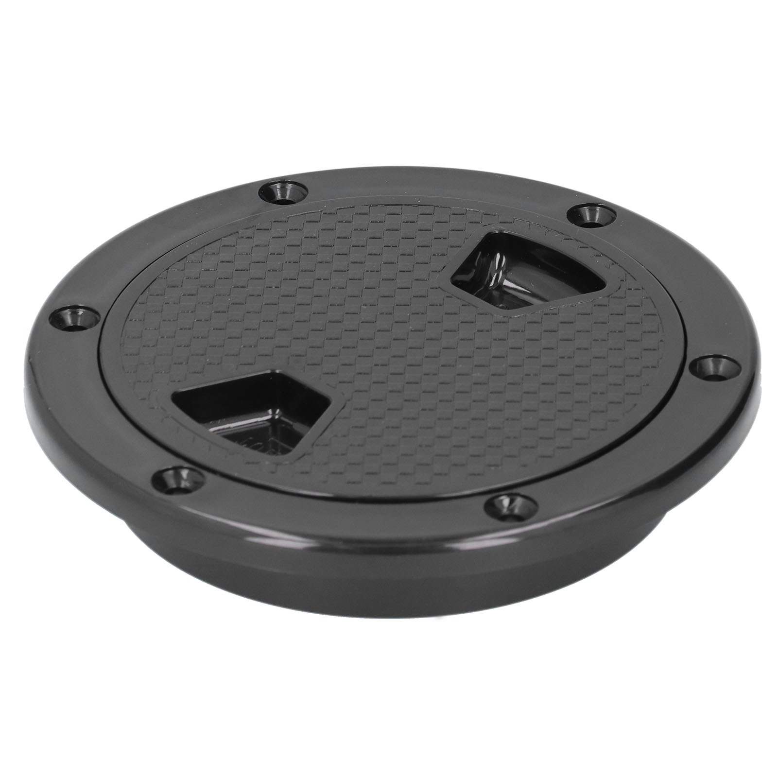 4-zoll-rund-bullauge Aus Abs Für Bootsdecks, Uv-beständig, Schwarz, Marinezubehör, Inspektionsluke