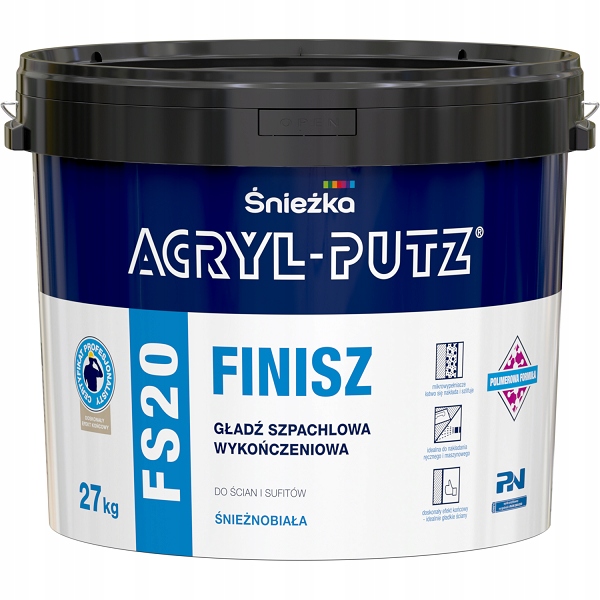 Śnieżka Acryl-putz Fs 20 Finish Fertigspachtel 27 Kg