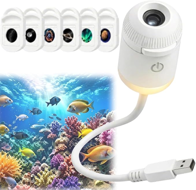 Hd Smart Dynamic 5d Holographic Night Light Projector, Plug And Play Hd Star Projector With 3/6/12/24 Projection Films