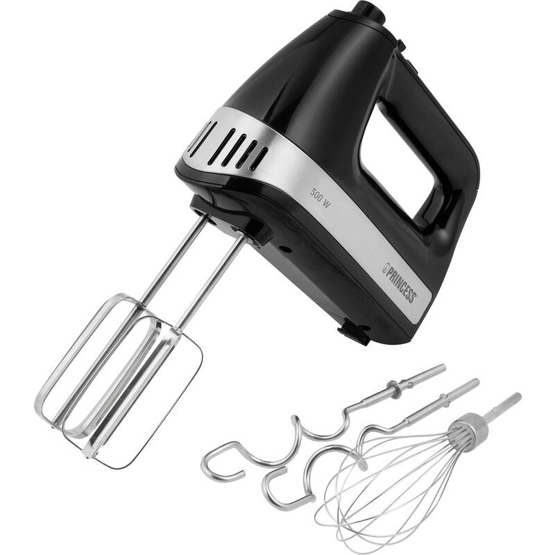 [gebraucht] B-ware Princess Handmixer 500w Schwarz Edelstahl 5 Geschwindigkeitsstufen Turbofunktion