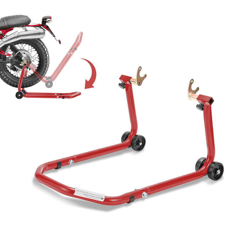 Randaco Motorradständer Heckheber In U-form, Stahl, Einstellbar 30–40 Cm, Für Wartung, Rot