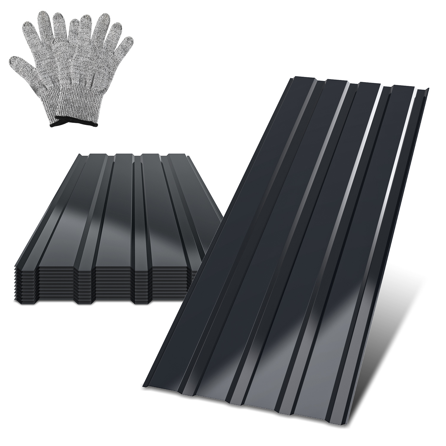 Randaco 36 Stück Profilblech Dachblech 115 X 45 Cm, 0,25 Mm, Anthrazit, Für Gartenhaus Und Carport