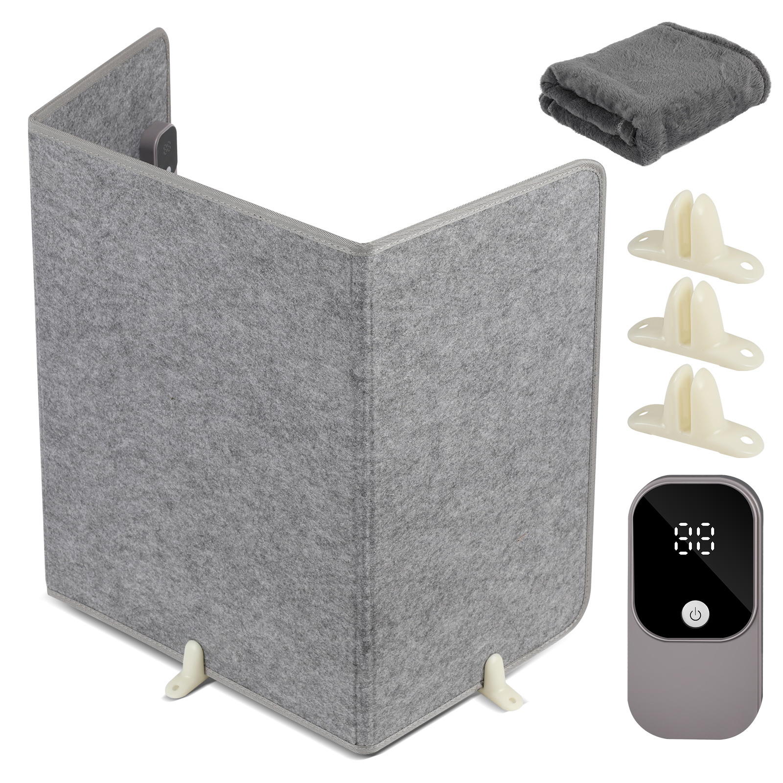 Randaco Infrarot Panel 205w,faltbare Schreibtischheizung Mit 3 Heizstufen,timer,digitalanzeige Und Decke Für Büro Und Homeoffice