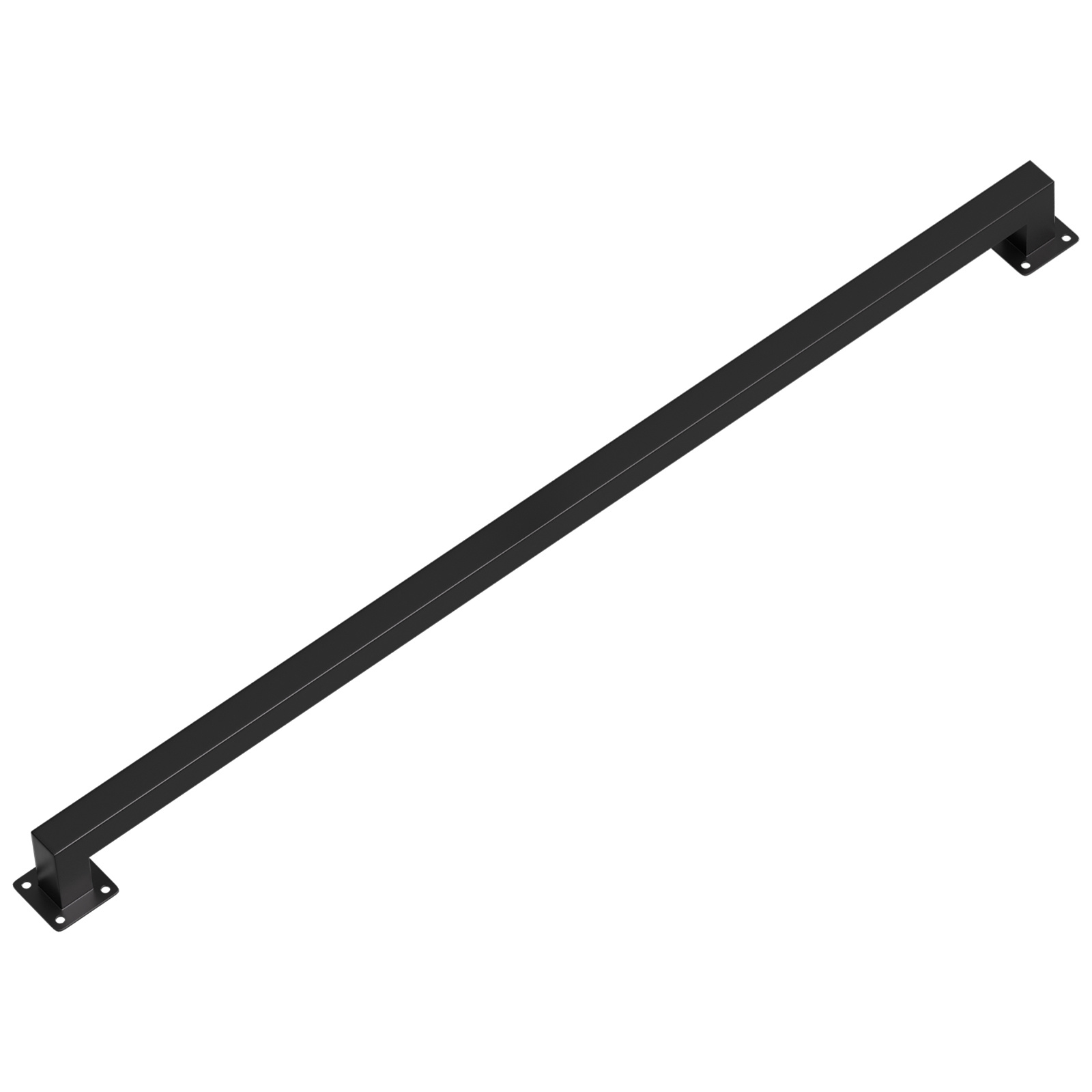 Randaco Vierkant-handlauf 100 Cm Schwarz, Treppengeländer Aus Eisen Mit Pulverbeschichtung, 30 X 30 Mm, Einteilig, Für Treppe Und Flur