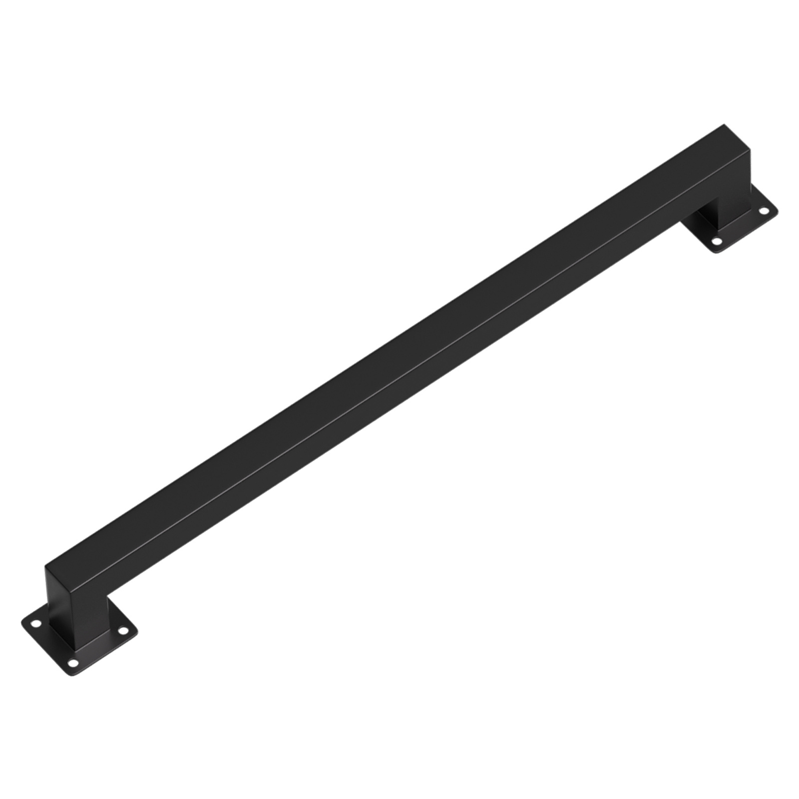 Randaco Vierkant-handlauf 60 Cm Schwarz, Treppengeländer Aus Eisen Mit Pulverbeschichtung, 30 X 30 Mm, Einteilig, Für Treppe Und Flur
