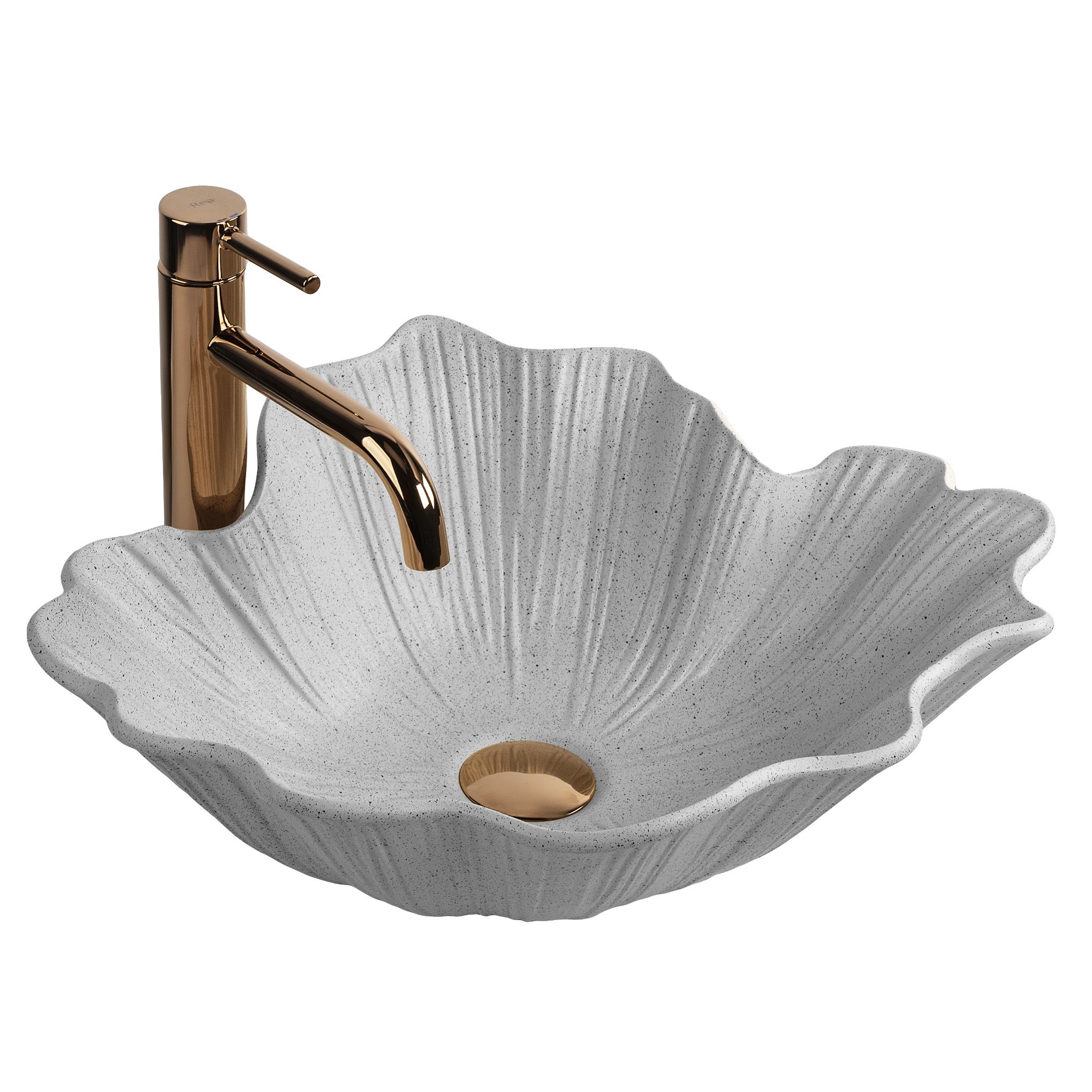 Rea Aufsatzwaschbecken Flower Grey