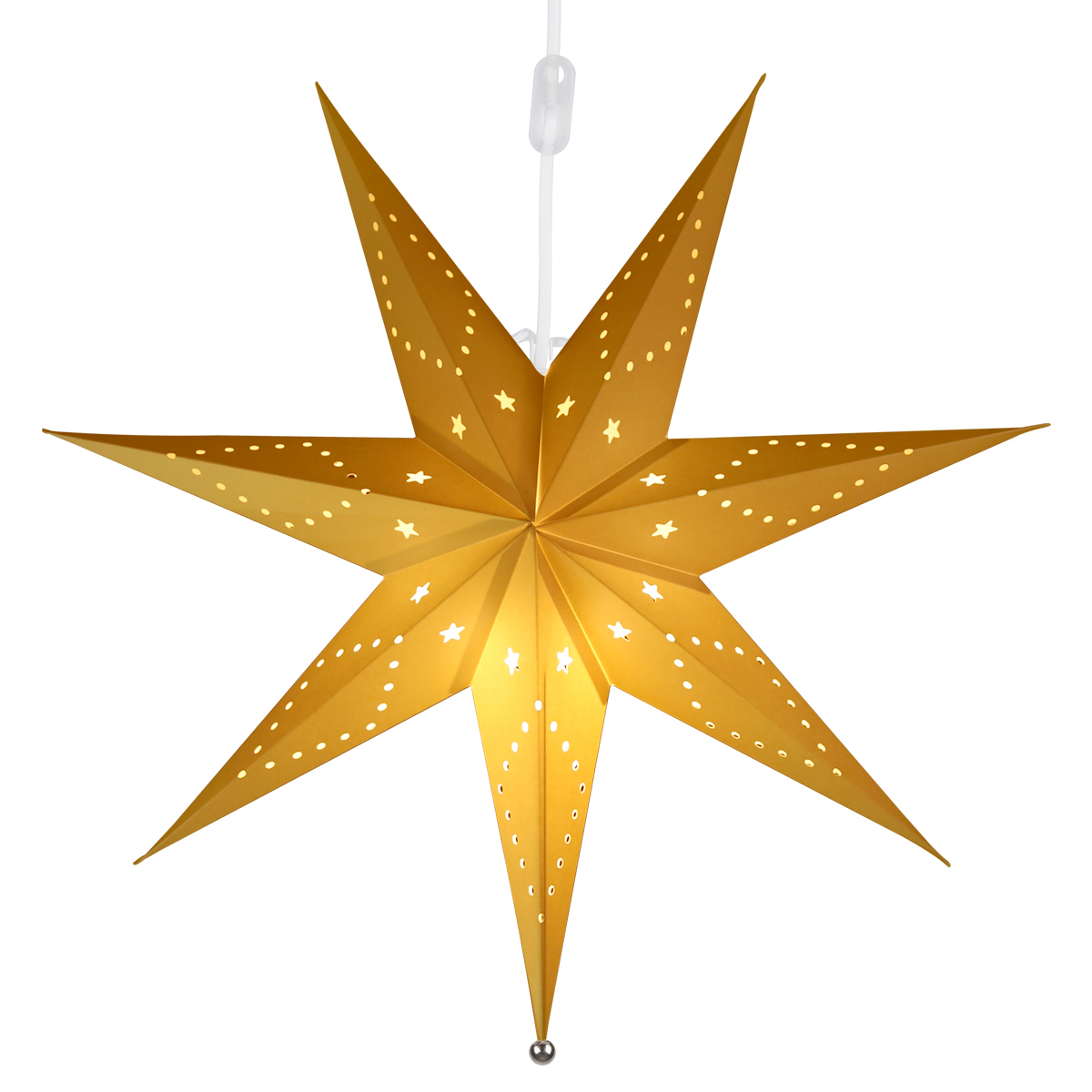 Led Papierstern Hängend, 3d Weihnachtsstern Beleuchtet, Weihnachtsdeko Weihnachtensbeleuchtung Innen, Sternenlicht Dekolicht Fenster, Warmweiß, Durchmesser 55cm