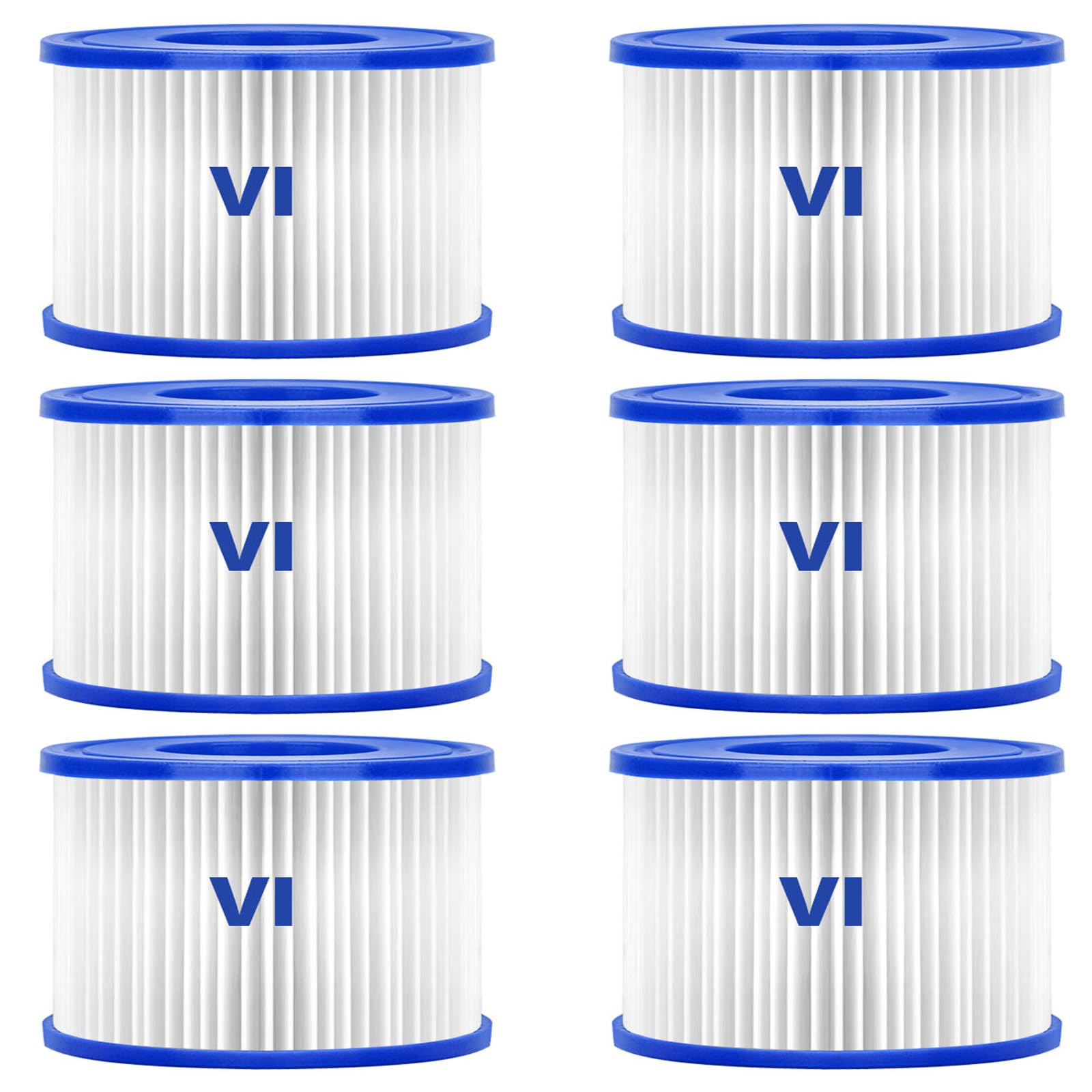 Sosayet Filter Vi Für Pool, 6 Stück Filterkartuschen Vi Für Bestway Miami, Monaco Lay-z-spa, Vegas, Palm Springs, Flowclear Pool Filter Ersetzt Die Originalkartusche 58323