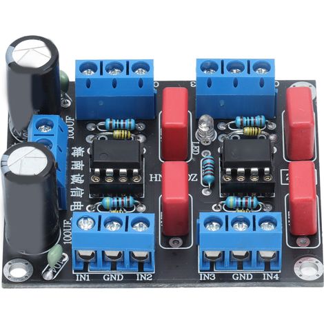 Dual-netzteil-vorverstärkerplatine, 4-kanal-audioverstärkermodul Dc 12v-15v Ne5532