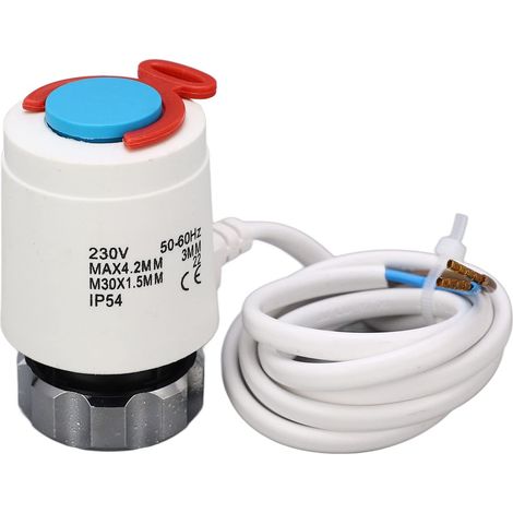 Ip43 Heizkörperventil, Thermostatischer Elektrischer Stellantrieb Für Fußbodenheizungs-wasserverteiler 110 N, Mit M30x1,5 Mm Anschluss Und Doppeltem O-ring, Arbeitshub