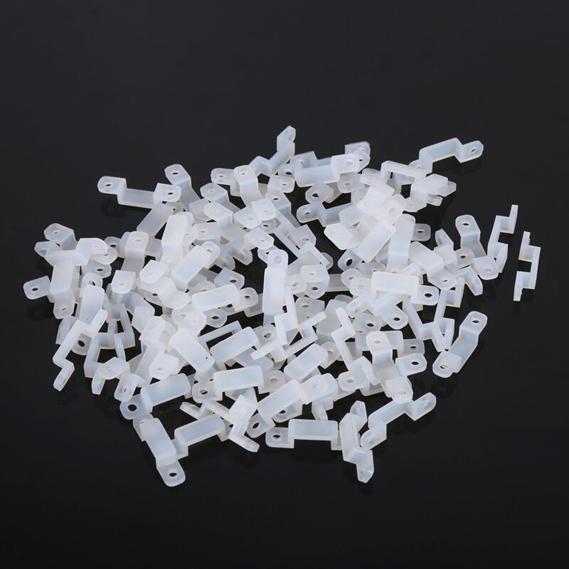 10 Mm Silikon-befestigungsclip Zur Anbringung Von 3528 5050 1210 Rgb Led-streifen (100 Stück)