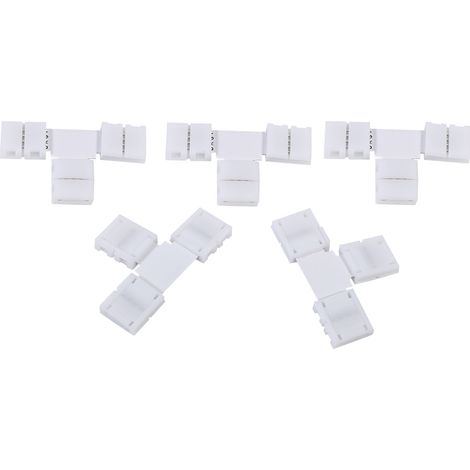 Packung Mit 5 Lötfreien 4-pin-anschlussadaptern Für 10-mm-rgb-5050-led-streifen (t-förmig)