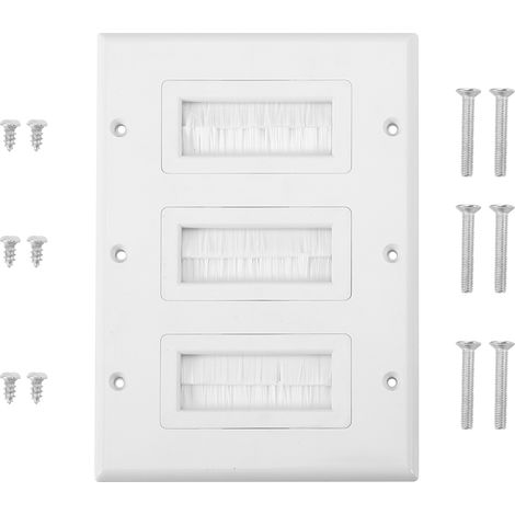 Staubdichte Kunststoffbürste, Kabelwandplatte, Anschlussabdeckung, Steckdosenmontage, Multimedia-panel, Neu 3