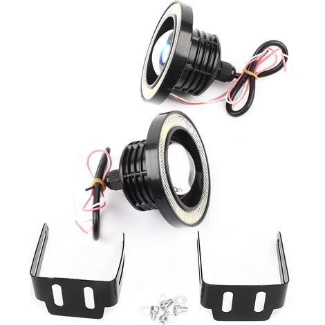 Paar 3,5-zoll-led-angel-eyes-nebelscheinwerfer Mit Universeller Cob-ersatzbaugruppe Für Auto, Suv, Lkw, Weißes Licht