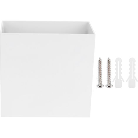 7w Led-wandleuchte Für Den Innenbereich, Quadratisch, Für Schlafzimmer, Flur, Veranda, Balkon, Dekoration, 100265v (weißes Gehäuse, Warmweißes Licht)