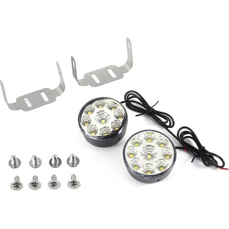 2x Auto-led-tagfahrlicht (drl) Nebelscheinwerfer, Weiß, 9smd