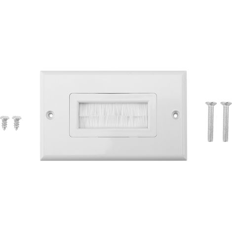 Staubdichte Kunststoffbürste, Kabelwandplatte, Anschlussabdeckung, Steckdosenmontage, Multimedia-panel, Neu 1