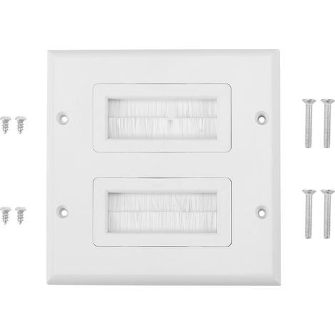 Staubdichte Kunststoffbürste, Kabelwandplatte, Anschlussabdeckung, Steckdosenmontage, Multimedia-panel, Neu 2