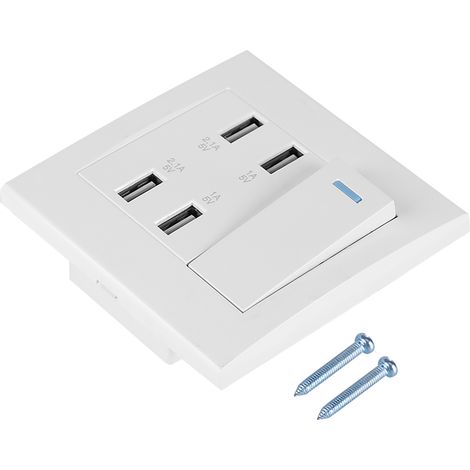 4-port-schaltersteuerung 5v 2,1a/1a 4100ma Usb-wandsteckdosenladegerät (220-250v)